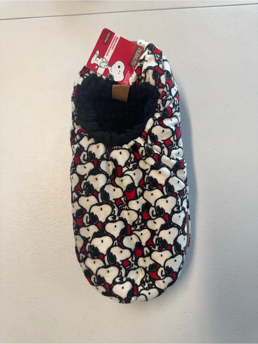 Peanuts Snoopy Printed Slippers - White, Black, Red, Brown